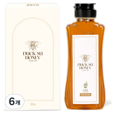 덕수벌꿀 국내산 야생화 벌꿀 튜브형, 300g, 6개