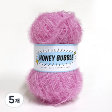 니뜨 허니버블 수세미 뜨개실 90g, 5개, 17라일락