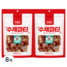 페디칼 강아지 수제파티 간식, 돼지귀, 200g, 8개
