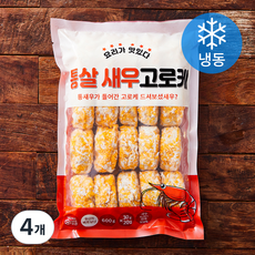 요리가맛있다 통살 새우고로케 (냉동), 600g, 4개