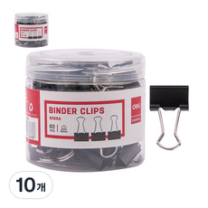 델리 메탈 더블클립 15mm E8566A 블랙, 6호, 60개입, 10개