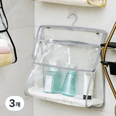 I Love Home 浴室透明衣物防水袋, 三角 灰色, 3個