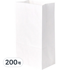 白色牛皮紙方底包裝袋 小, 200個, 1入