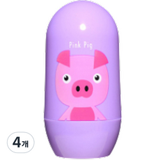 오래 유아용 컬러 손톱깍기, 보라돼지, 4개
