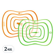 새드리 LIFE 살균 항균 쿡아이콘 시트도마 중 2종 세트, 2세트, 도마 채소용 + 육류용