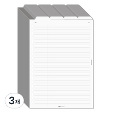 플레픽 폴더 A5 인덱드 양면 리필속지 라인, 3개, 40매