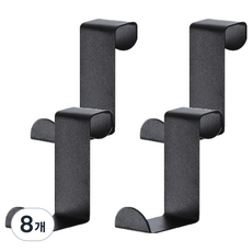 청온가 도어후크걸이, 8개, 블랙
