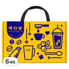 TBK 빽다방 커피 선물세트, 6세트, 스위트블랙 20p + 아메리카노 20p + 커피믹스 20p