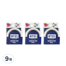 라인프렌즈 BT21 마스킹테이프 15mm, 단체, 9개