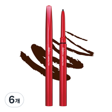 데자뷰 오토 펜슬 아이라이너 0.14g, 다크브라운, 6개