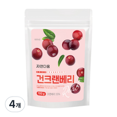 자연다움 건크랜베리, 4개, 100g