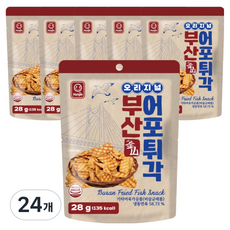 한진식품 오리지널 부산 어포튀각, 24개, 28g