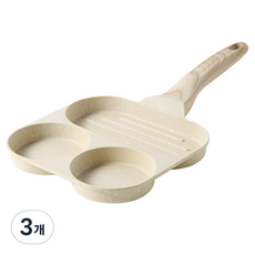 맥스쿡 인덕션 베이클라이트 3구 멀티 에그팬, 18.6cm, 3개
