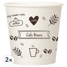Iroul Saenghwal 咖啡棕印刷紙杯 180ml, 2個, 300入