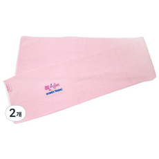 오션타올 칼라 바디 샤워타월, 핑크, 1개입, 2개