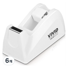 MOHACO 雙刀頭膠帶臺, 白色, 6個