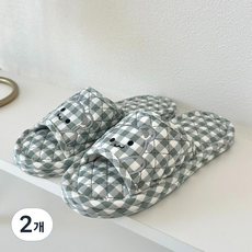 JadeShoe 三層氣墊棉質拖鞋, 2個, 卡其色