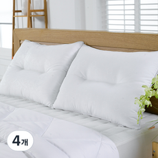 AIJA 好眠 雙層超細纖維護頸枕芯, 4個, 白色