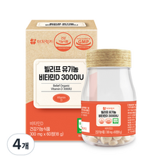 터치럭키 빌리프 유기농 비타민D3 3000IU, 4개, 18g