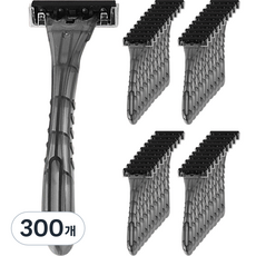 재니홈 고급 3중날 일회용 면도기 그레이, 1개입, 300개