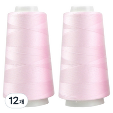 유니크 프리미엄 OWL 코아사 45수 2합 실, 4 라이트핑크, 12개