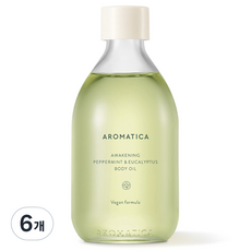 아로마티카 어웨이크닝 바디오일 페퍼민트 앤 유칼립투스, 100ml, 6개
