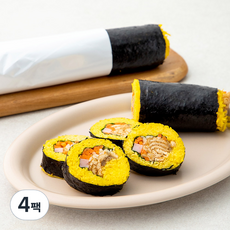 샐러드G 유부 계란 김밥, 496g, 4팩