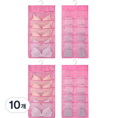 씨로이 옷걸이형 양면 수납함 15칸, 핑크, 10개