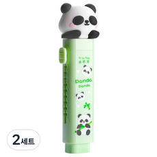 마켓감성 푸시풀 지우개 + 리필 7p 세트, 팬더, 2세트