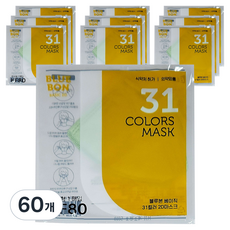 블루본 베이직 31컬러 마스크 초소형 KF80, 멜론연민트, 60개, 1개입