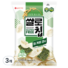 롯데웰푸드 쌀로칩 들기름 김맛, 50g, 3개
