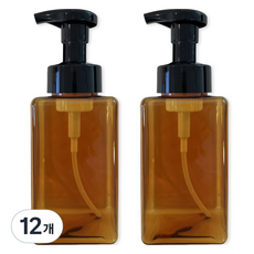 뉴앤룩 디스펜서 핸드워시 거품용기 450ml, 카멜브라운, 12개