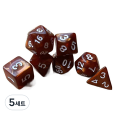 썬앤드림 보드게임 타로 다면 주사위 7종 세트, DT9, 5세트