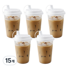하니생활용품 다회용컵, 500ml, 15개