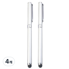 Pom's Pom's 原子筆兩用平板電腦手機觸控筆, 白色, 4個