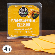 굿플래닛 체다향 슬라이스 비건 모조치즈, 198.4g, 1개입, 4개