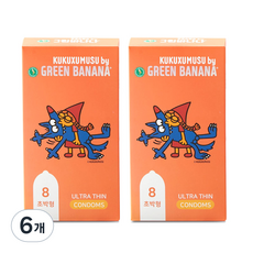 쿠쿠스무스 그린바나나 울트라 씬 콘돔 8p, 6개, 8개입