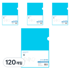 ECO Chungwoon 彩色標籤L型文件夾 A4, 藍色, 120入