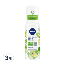 니베아 내추럴리 굿 알로에 미스트 데오드란트, 3개, 75ml, 1개입