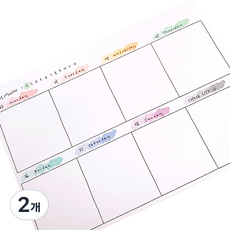 Lallayena B5鋸齒形週計畫行程安排便條紙, 單色, 2個