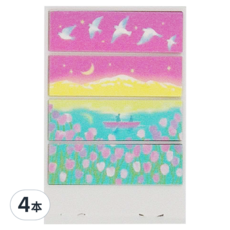 KING JIM 隨身攜帶和紙膠帶 KIT071, Yukina Ieda設計款, 尺寸15x50mm, 日本製, 湖色, 4本