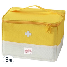 루네온 모던 휴대용 구급 가방 노란색 2XL, 3개