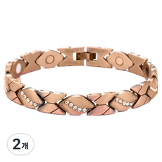 KODACHIEF 팔찌 로즈 골드 올자석 10mm, 2개