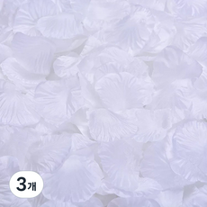 Yeoni Factory 派對用玫瑰花瓣 500p, 3個, 白色