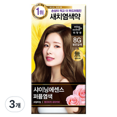 미쟝센 올뉴 샤이닝에센스 염모제 100g, 8G 밝은갈색, 3개