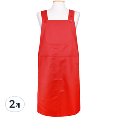 로사홈 멜빵 원피스 앞치마, 빨강, 2개