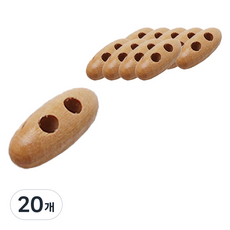 동대문단추왕 떡볶이 총알 우드 단추 30mm, 원색, 20개 원색, 20개
