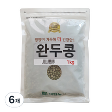 대한농산 완두콩, 1kg, 6개