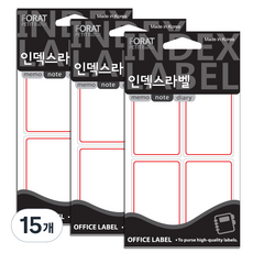 쁘띠팬시 인덱스라벨 일반 견출지 20-206R 18p, 18개입, 15개
