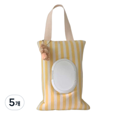 Yeonsi 鋪棉濕紙巾收納袋 17 x 25 cm, 5個, 黃色